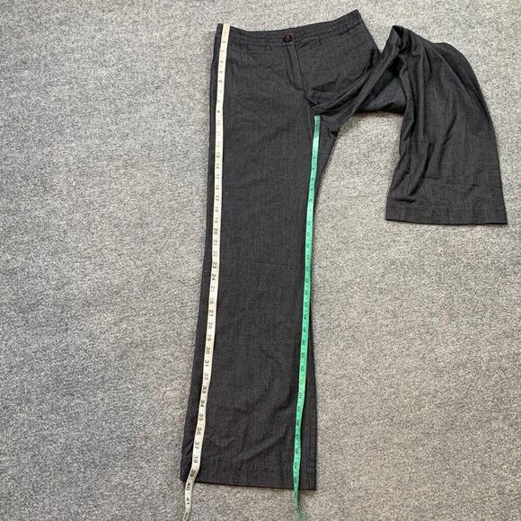 J Jill Pants Womens 2 Gray Linen Blend Stretch Wide Leg Welt Pockets Trousers - Picture 4 of 10